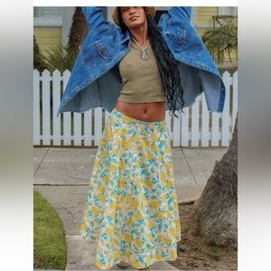 Spell Islamorada MIDI Skirt in Meadow Size Medium NWT